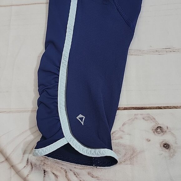 IVIVVA Girls Size 12 Navy Blue And Paint Splatter Mesh Back Side Pocket Capris - Picture 4 of 7